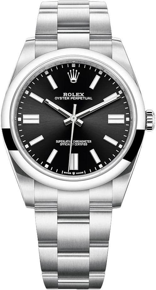 Rolex Oyster Perpetual 41 Bright Black Dial Oystersteel (124300)